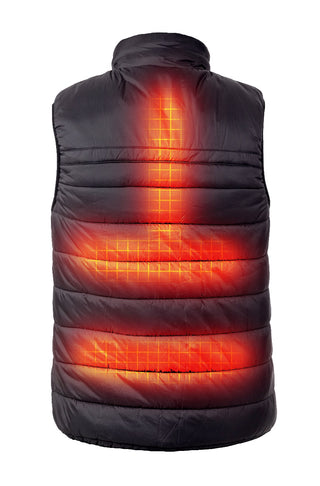 Men's Padded Heated Body Warmer - Dual Heating
