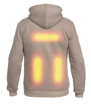 Men’s Heated Hoodie – Single Heating - Beige