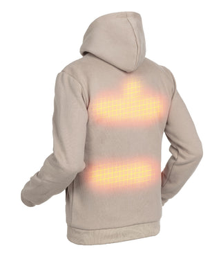 Men’s Heated Hoodie – Dual Heating - Beige