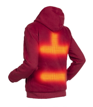 Men’s Heated Hoodie – Dual Heating - Burgundy
