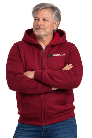 Men’s Heated Hoodie – Dual Heating - Burgundy
