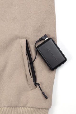 Men’s Heated Hoodie – Dual Heating - Beige