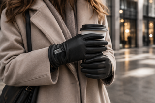 Heated Leather Gloves for Women – Dual Heating